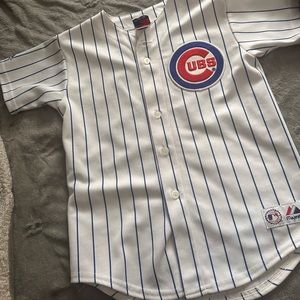 Men’s Cubs button-up shirt for Prior #22